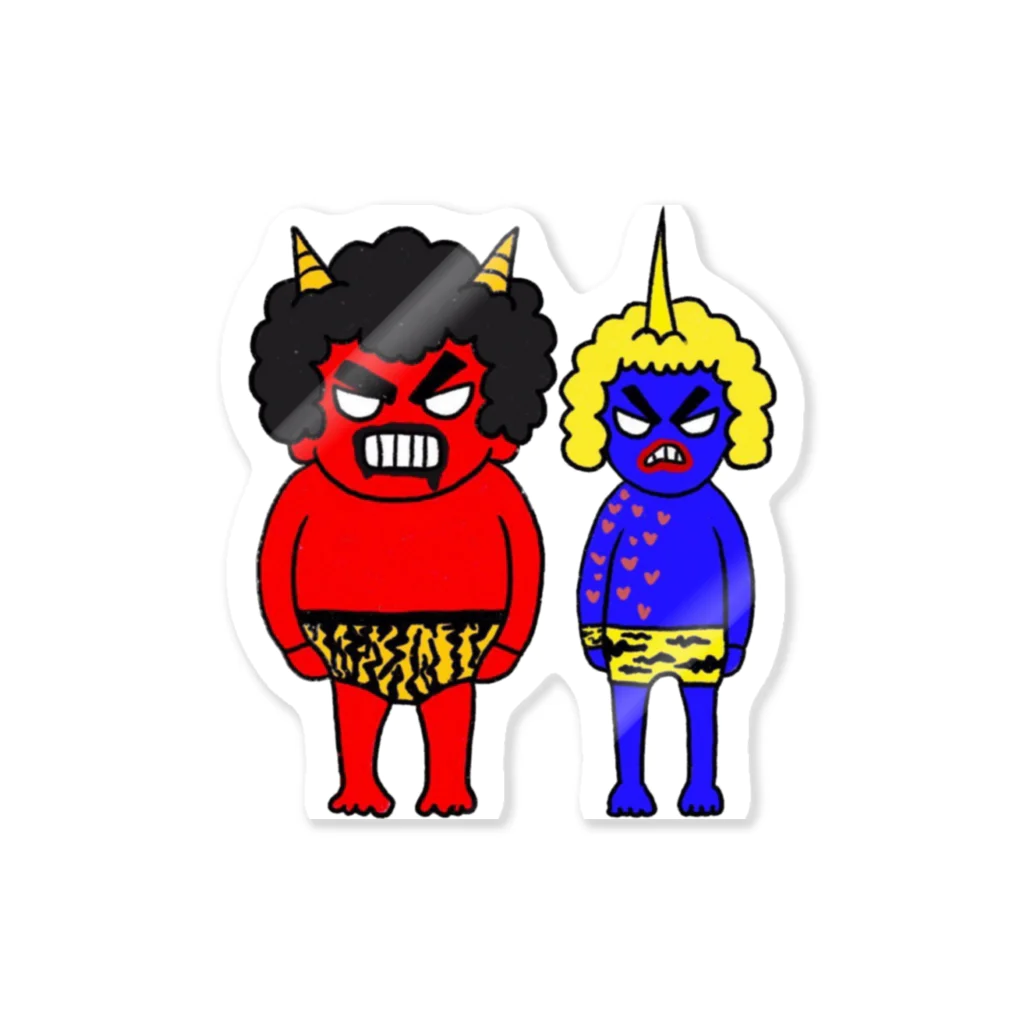 宮崎有妃の赤鬼青鬼 Sticker