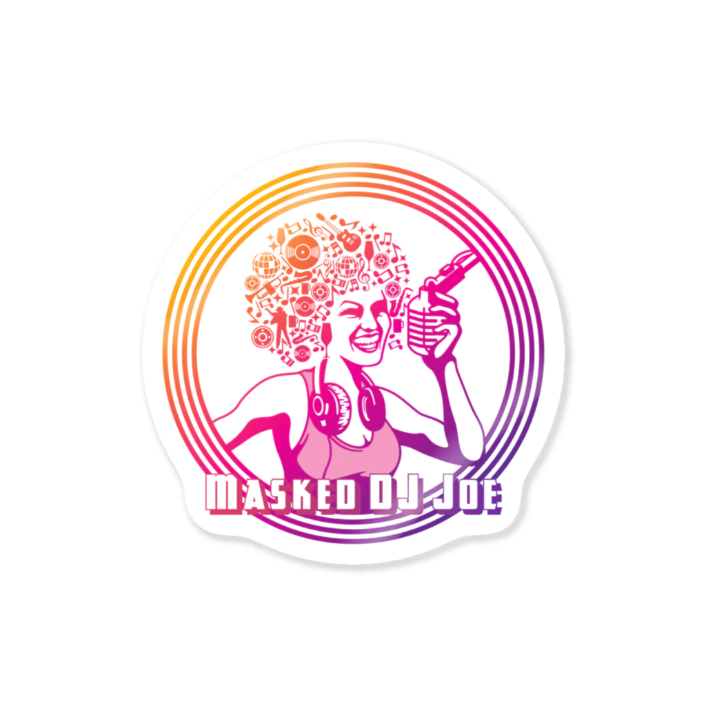 Masked DJ-Joeの仮面のDJ Joeのロゴ入りアイテムです Sticker