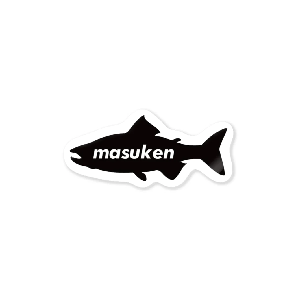 trout laboのmasuken logo ステッカー