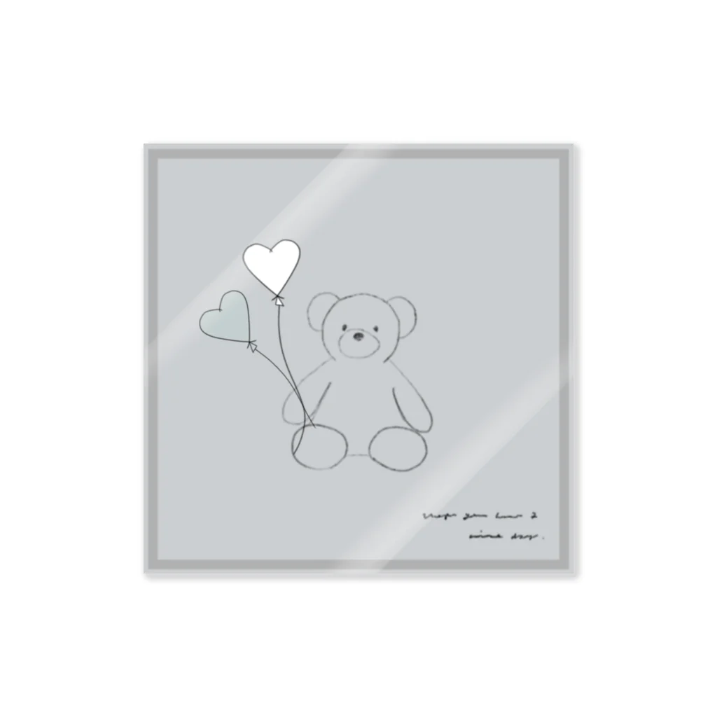 rilybiiの🧸 Bear and heart balloon.  ステッカー