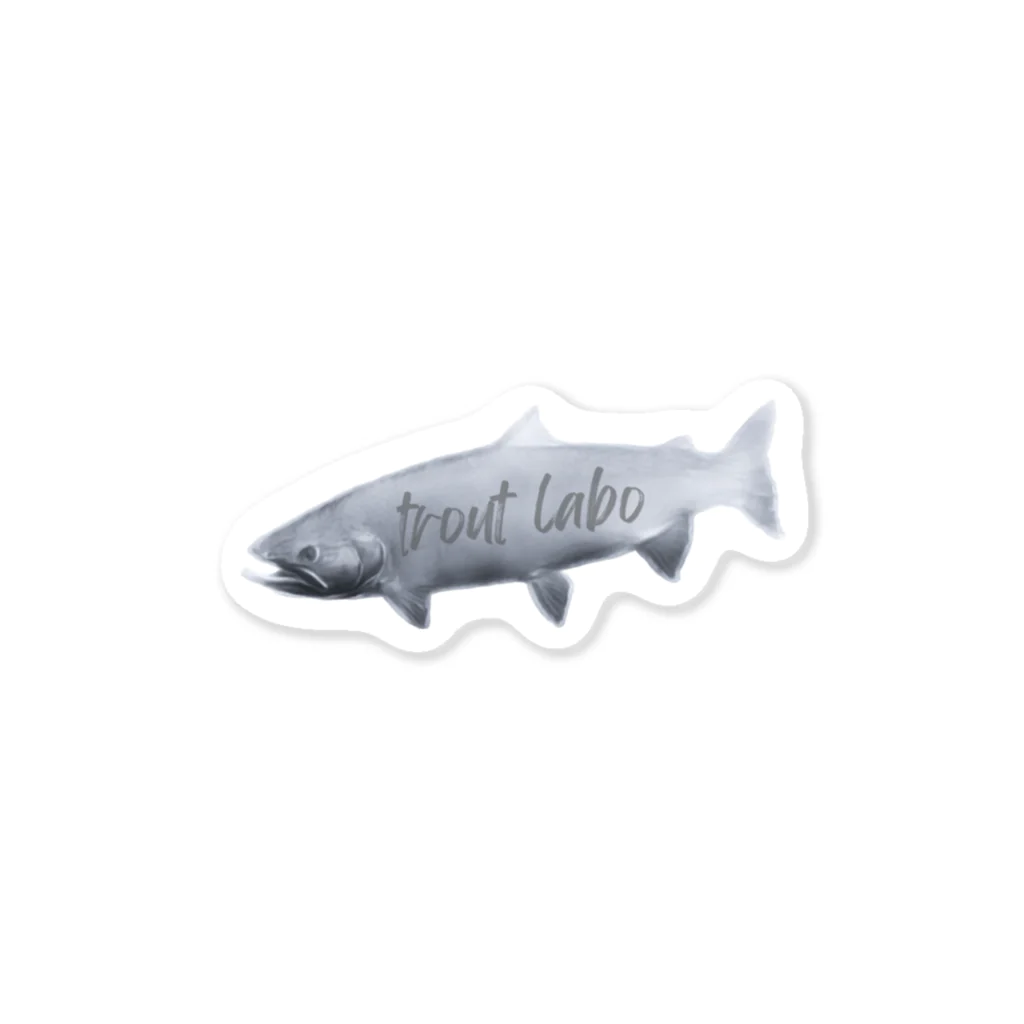 trout laboのmasuken logo ステッカー