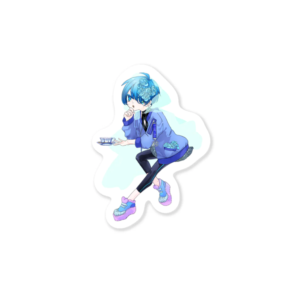 いどばたかいぎのBLUE BOY Sticker