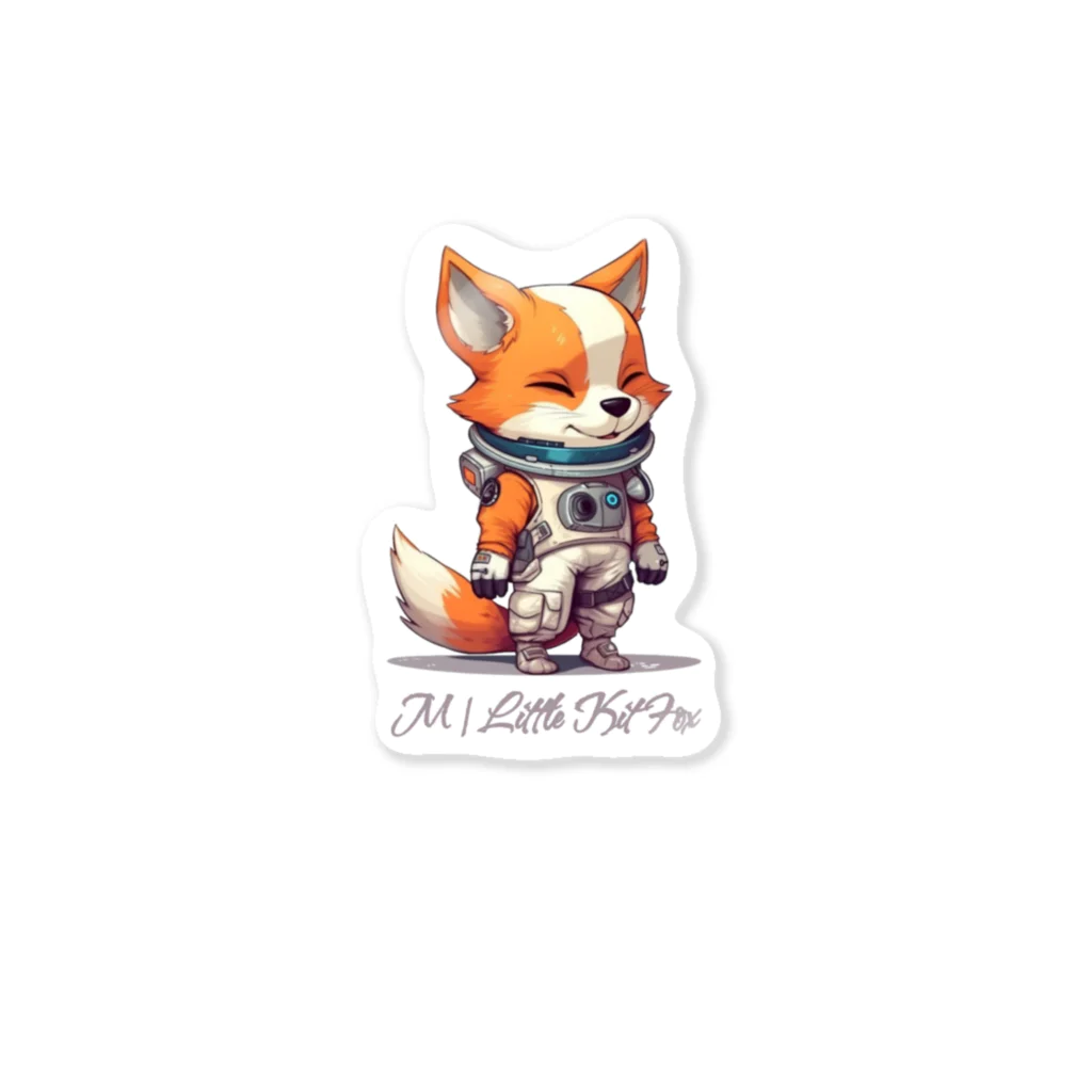 みゆみん@YouTuber ／M|Little Kit Foxの宇宙飛行士B ステッカー ステッカー