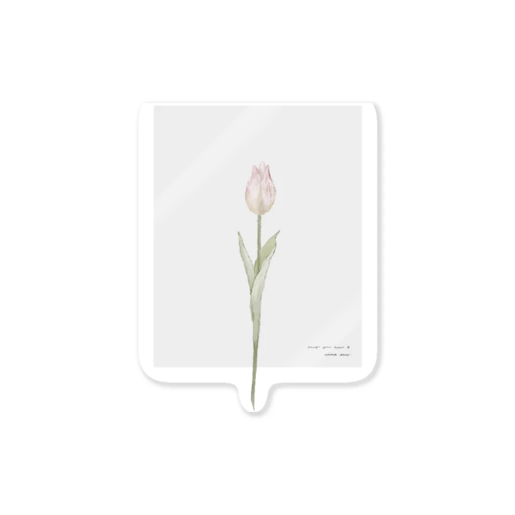 rilybiiの*peach milk tea × *peach tulip . shabby chic . Sticker