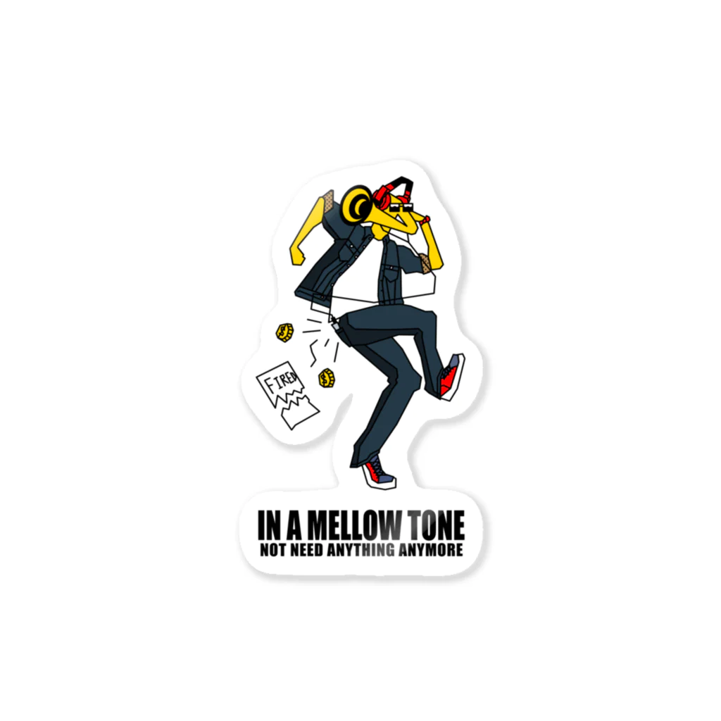 mosmos storeのIN A MELLOW TONE -yellow- Sticker