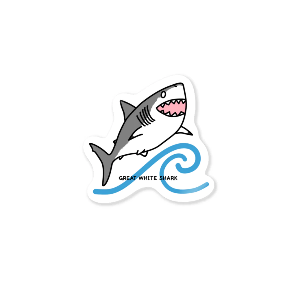 BLUENASHARKのホホジロザメ Sticker