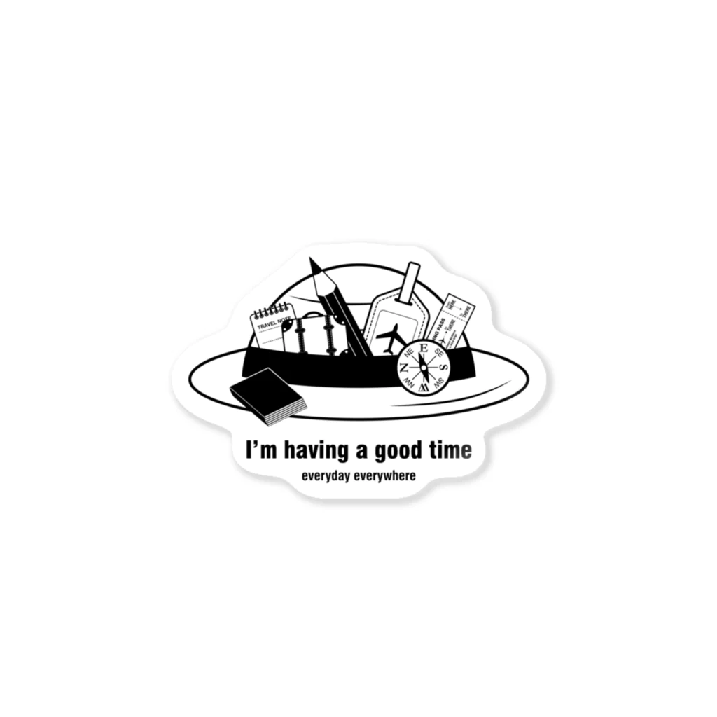 Bokkena DesignのI'm having a good time（麦わら帽子） Sticker