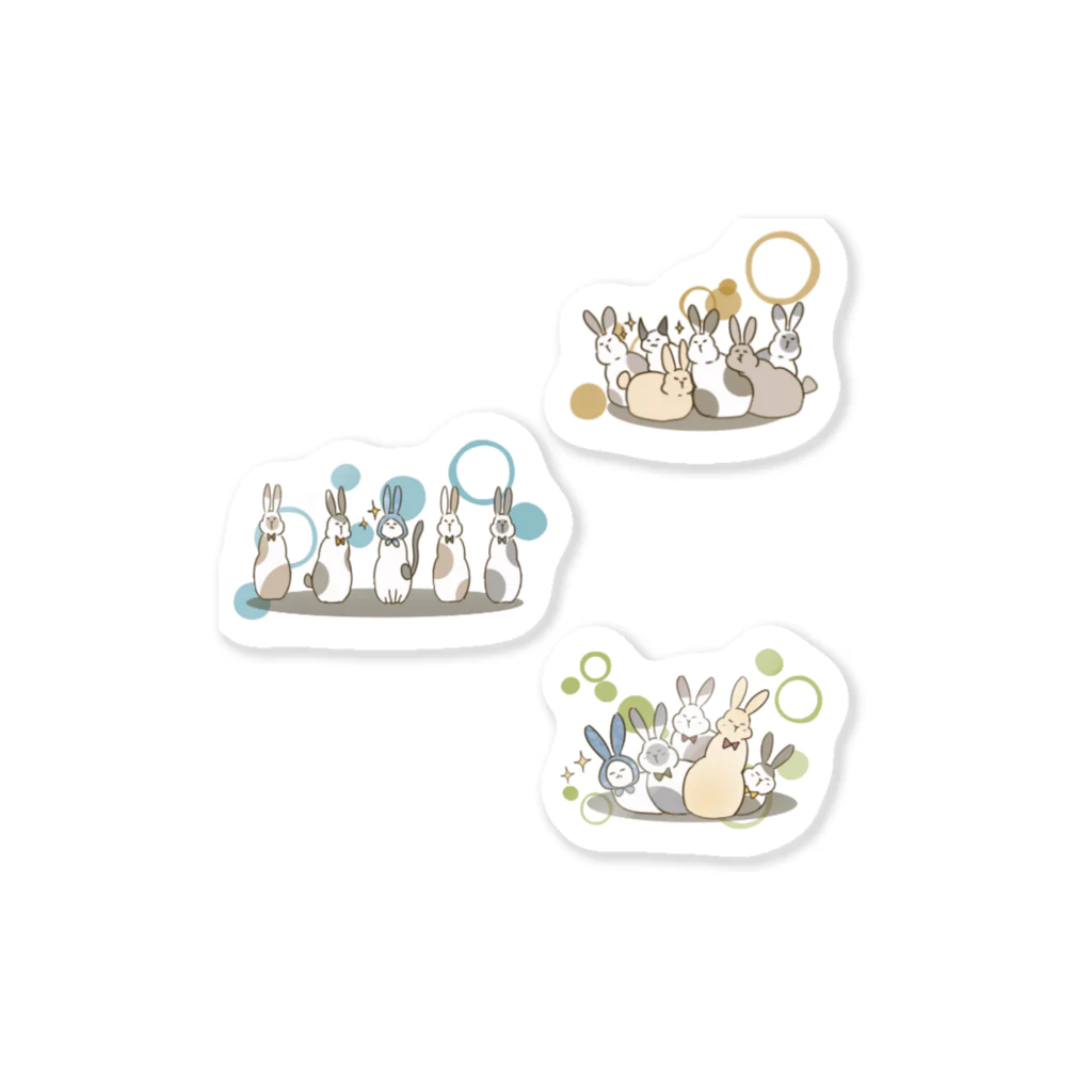 甘栗堂のねこうさぎ Sticker