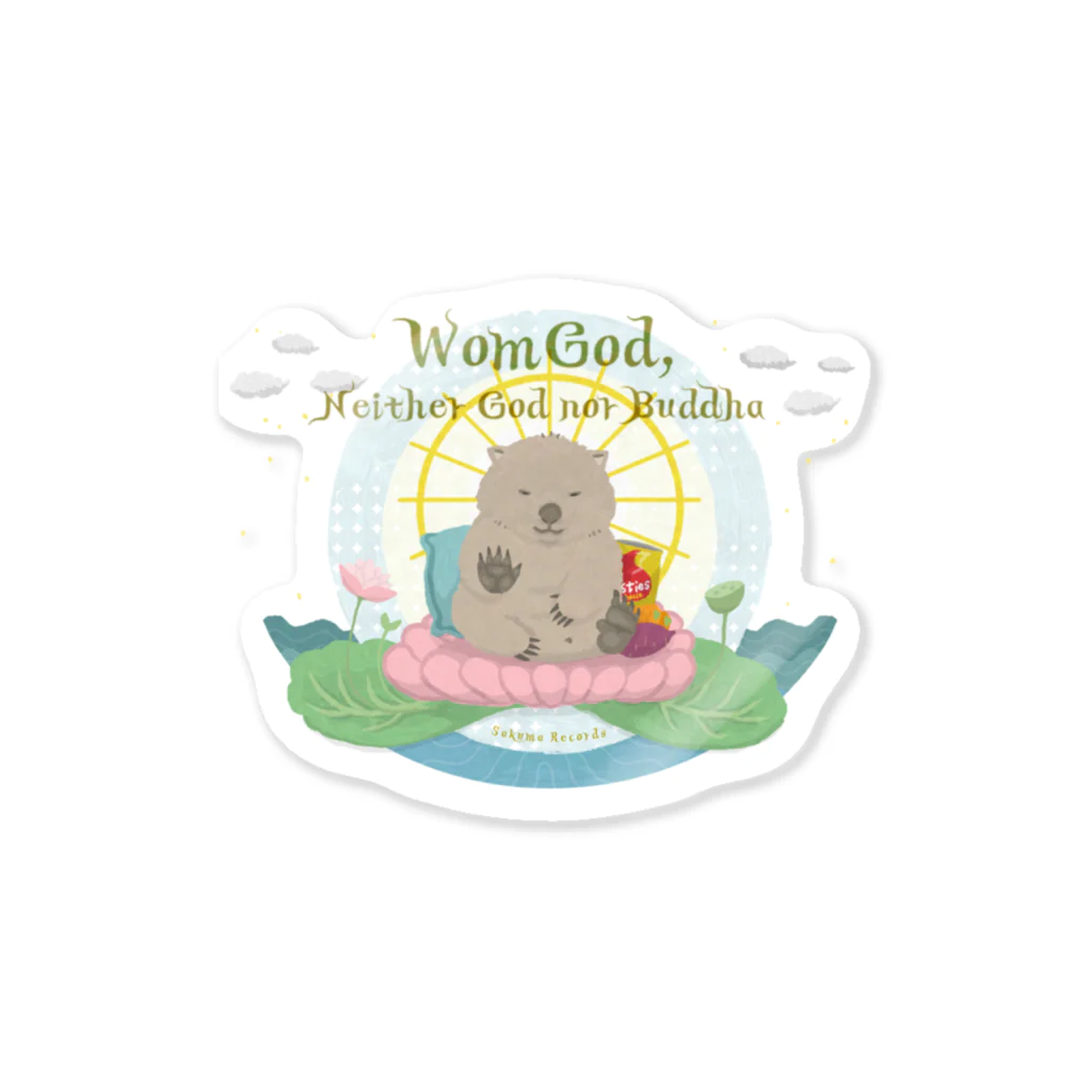 SAKUMA RECORDSの-Womgod- 神、ウォンバット。 Sticker