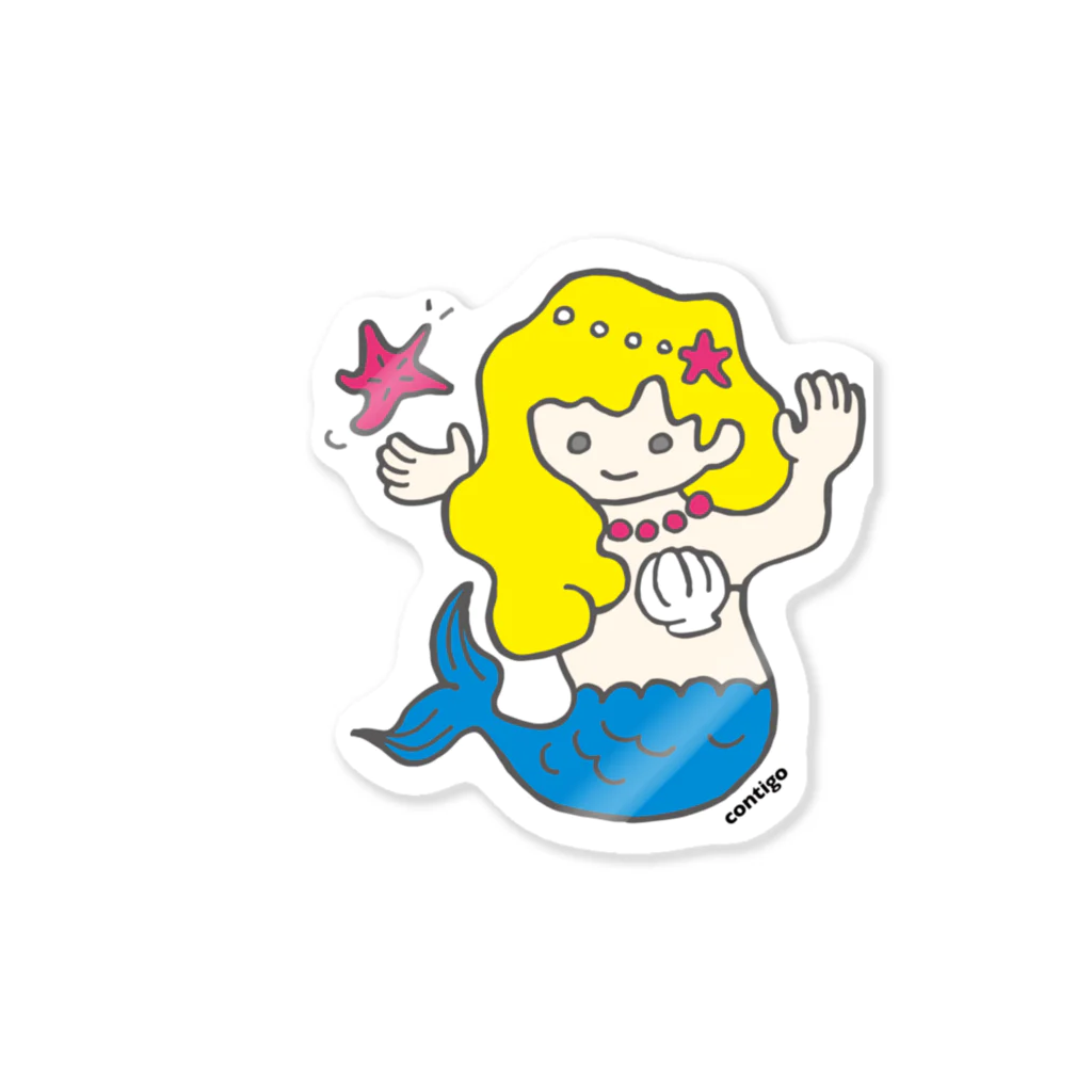 コンティーゴ・デザインのマーメイドちゃん Sticker