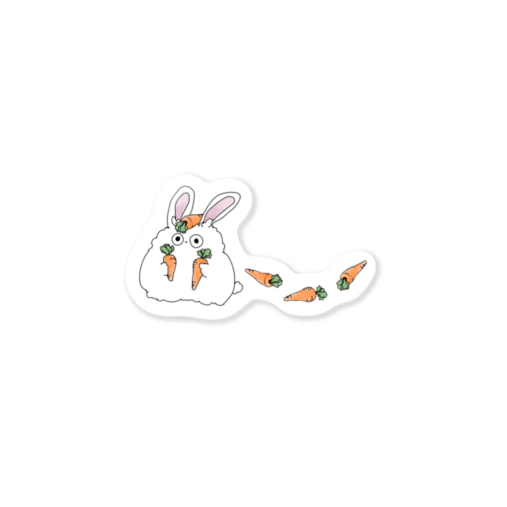 もふもふもんすたぁの野菜も食べよう（ニンジンたくさん） Sticker