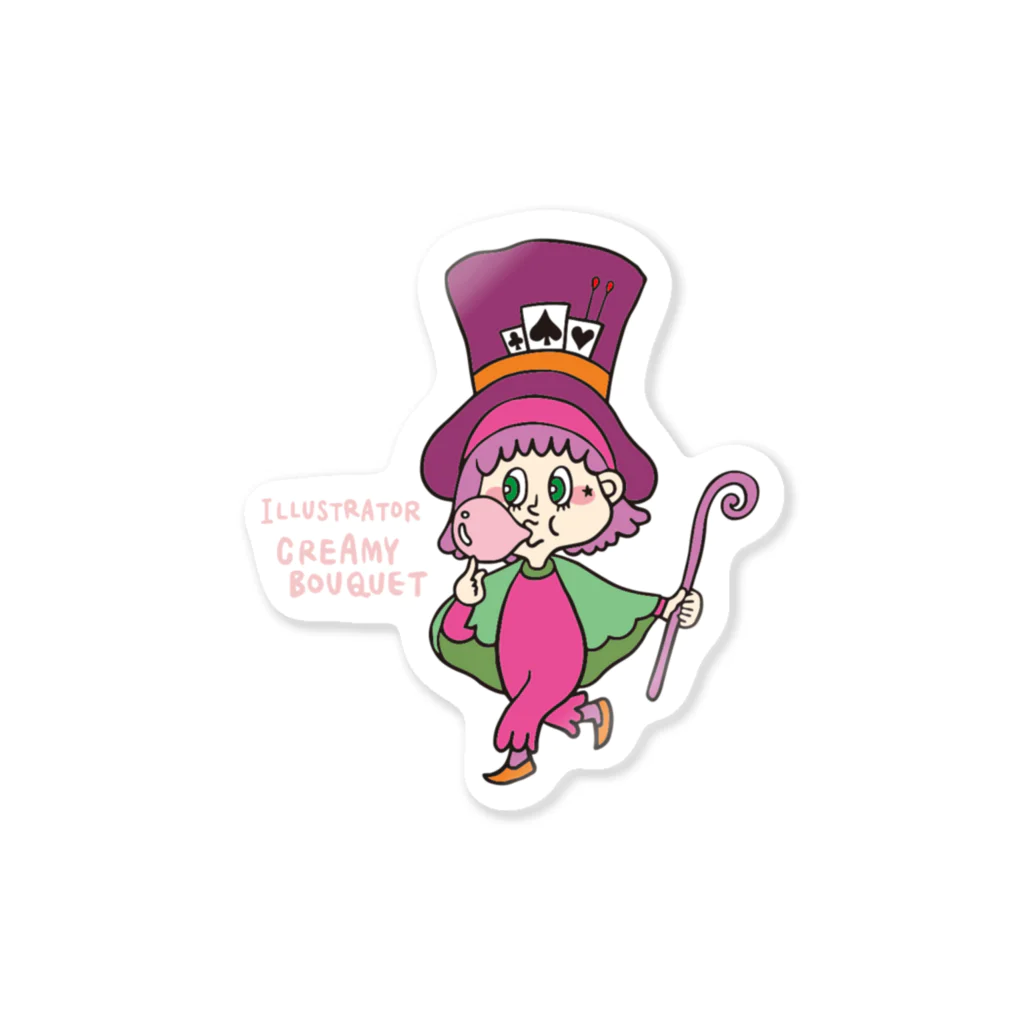 CREAMYBOUQUET WEBSHOPのバブルガムガール Sticker