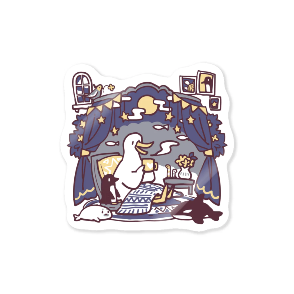 hechaの夜のアヒル Sticker