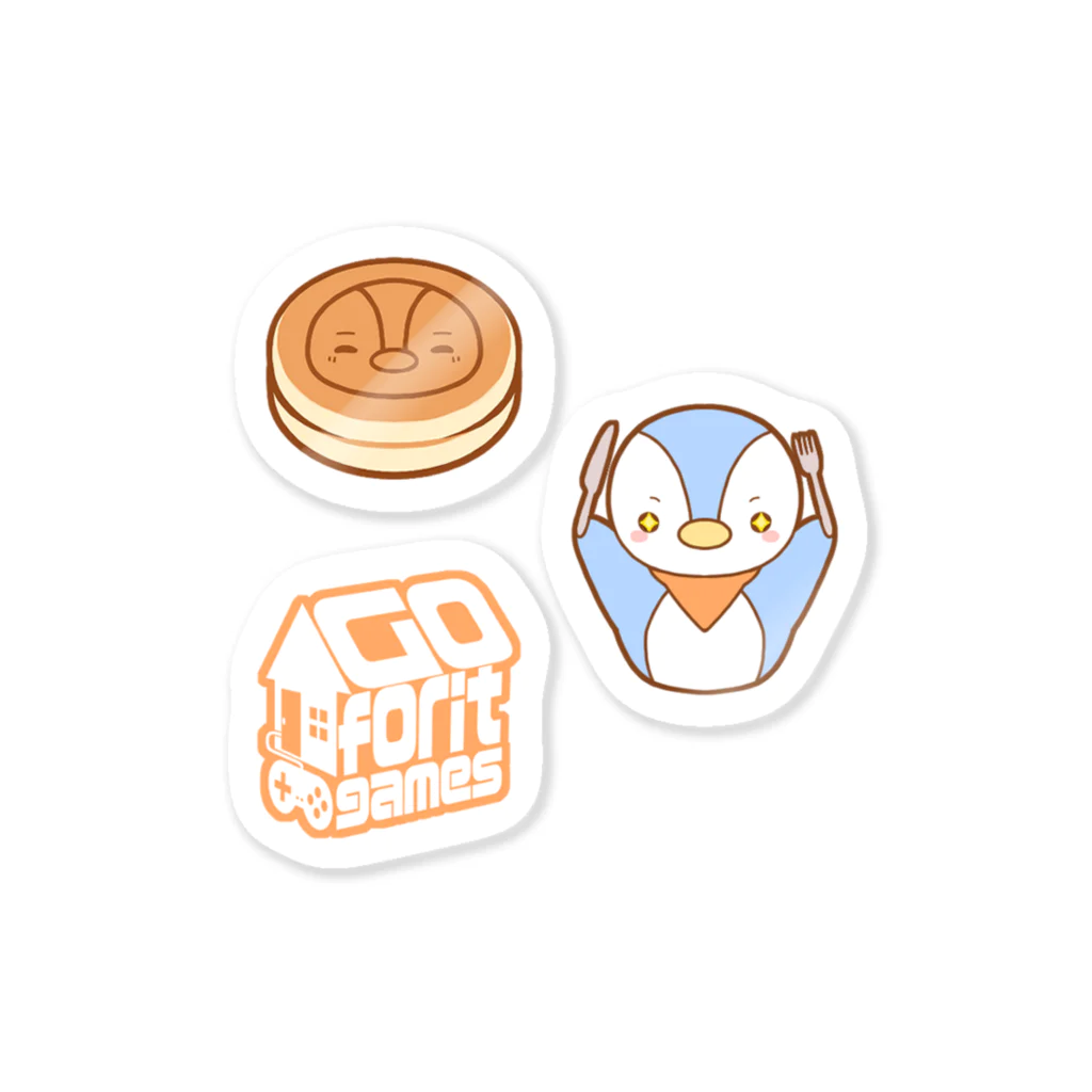 Goforit~ごーふぉーいっと~のぽんまる　ステッカーBセット Sticker