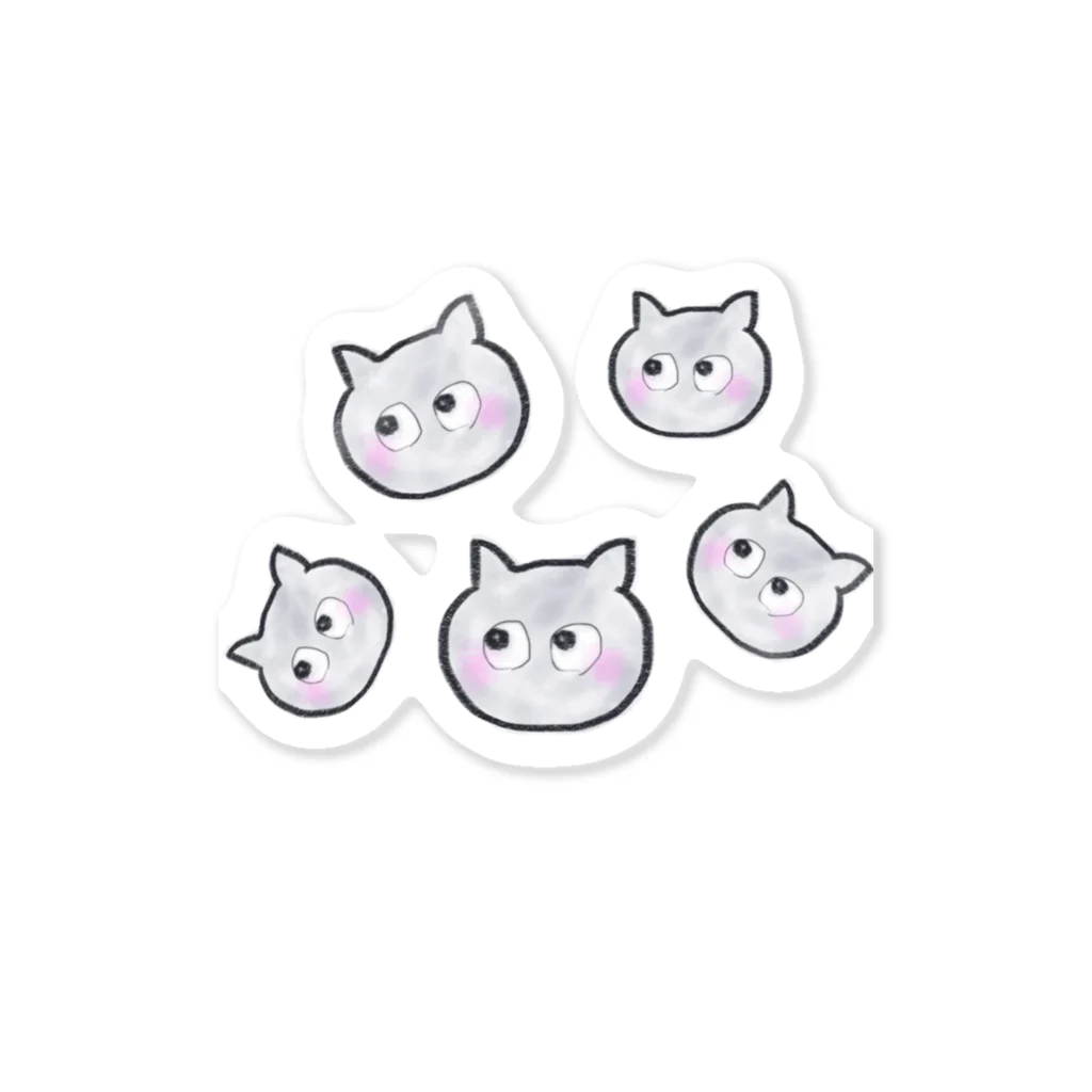 mannmaruのイラストねこさん Sticker