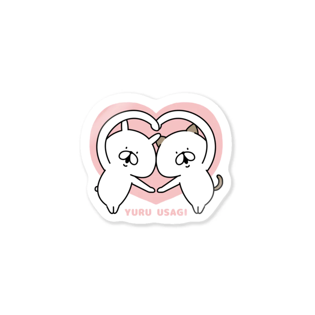 chococo_yuruusagiのゆるうさぎ ラブ Sticker