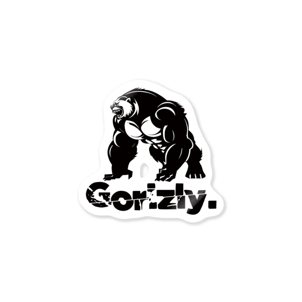 Gorizly OfficialのGorizly_ロゴ Big #001(White) Sticker