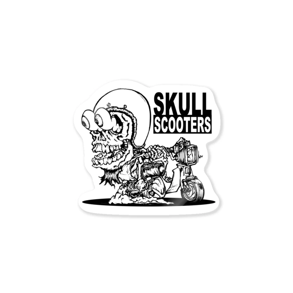 Big Apple 33のSKULL SCOOTERS ステッカー