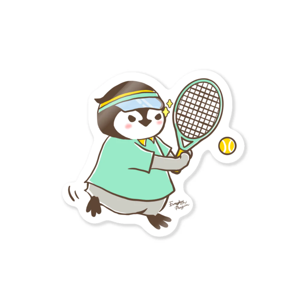Everyday_penguinのテニス部所属のコウテイペンギンのペンくん Sticker