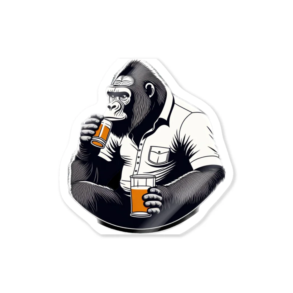 GORILLAGOLFのゴリラビール Sticker