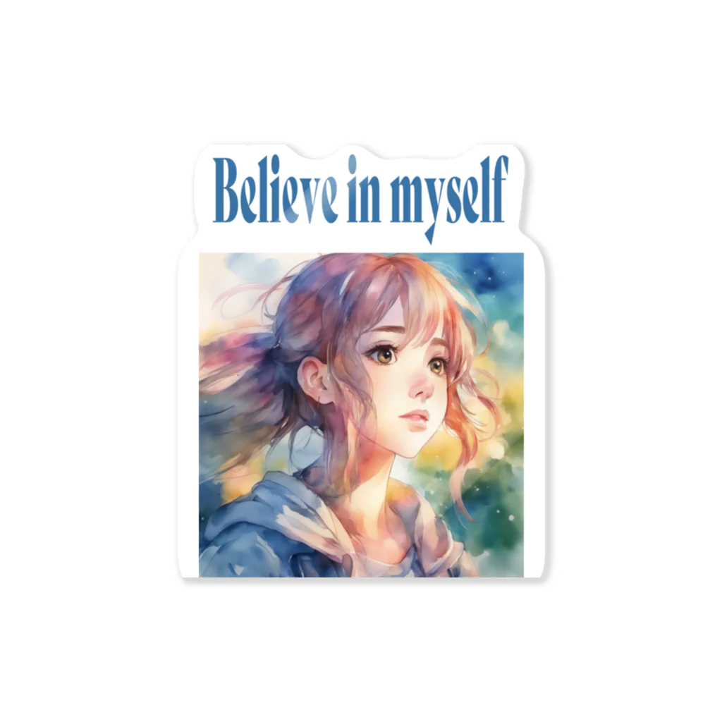 JUNのBelieve in yourself ステッカー