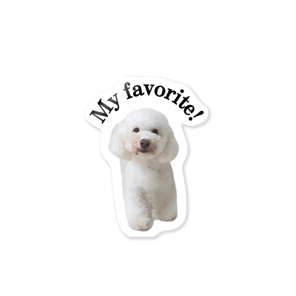 dogLoveTシャツのfavorite ステッカー