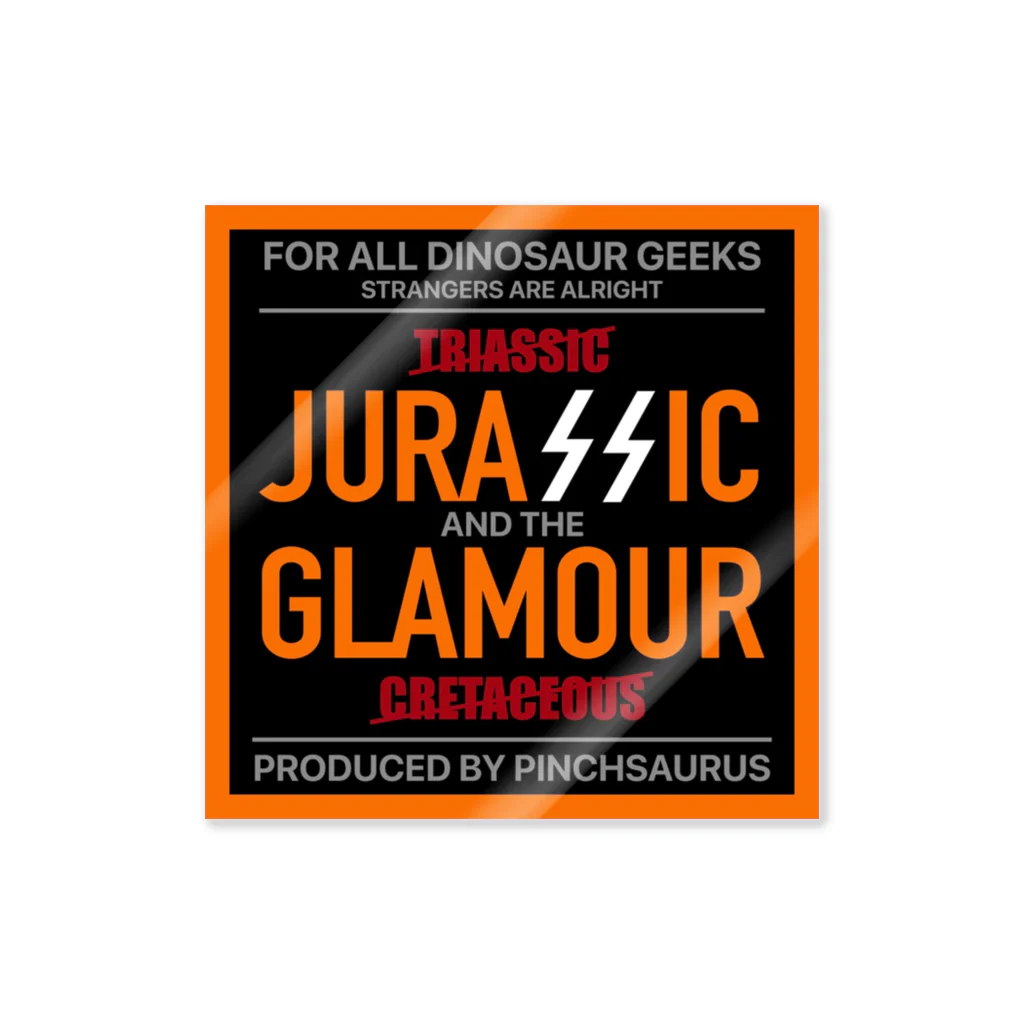 ピンチザウルス【恐竜】のJURASSIC GLAMOUR オリジナルロゴステッカー ステッカー