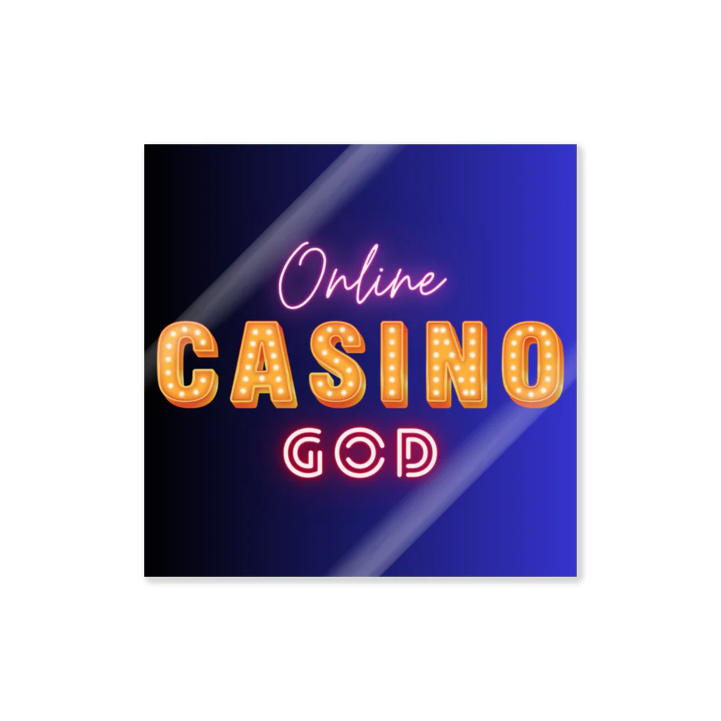 casino_godのCASINO GOD ロゴ - ロイヤルブルー Sticker