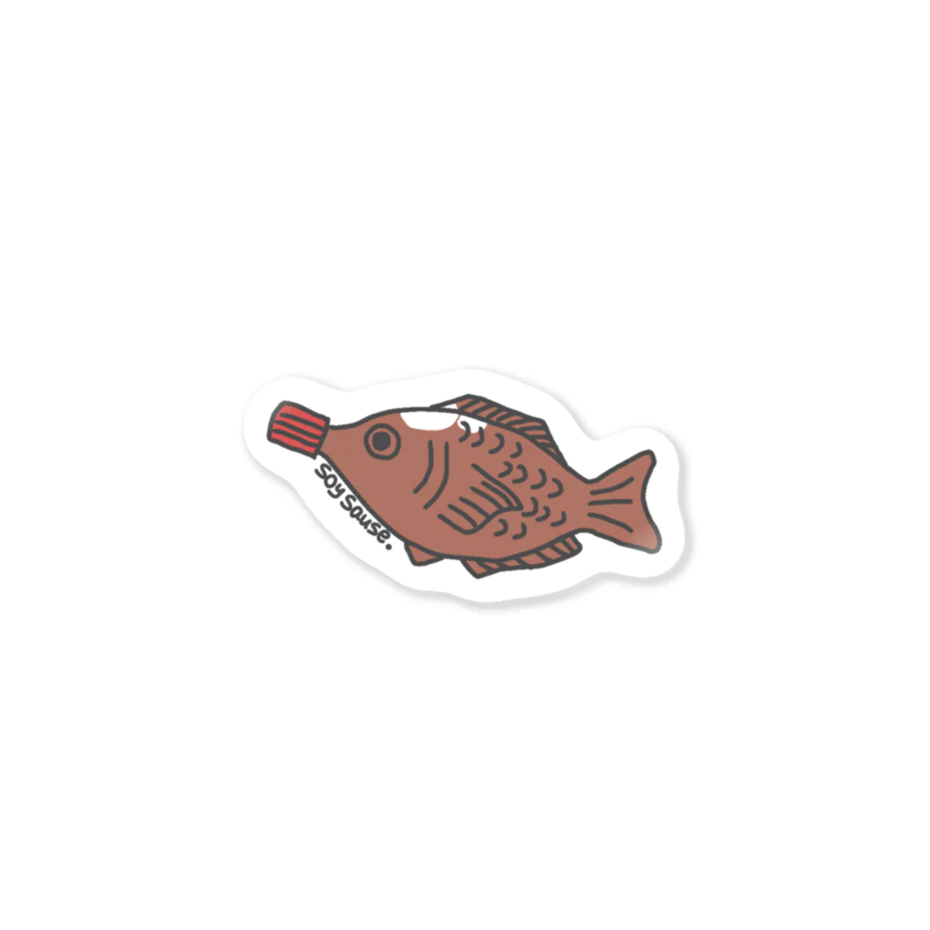 ゆるふわドーナツのお魚お醤油ボトル Sticker