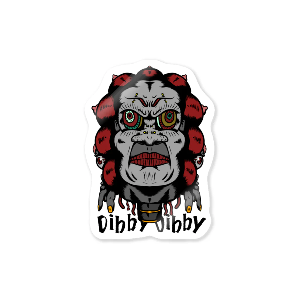 Dibby Dibby Brandのガッツマン三世 Sticker