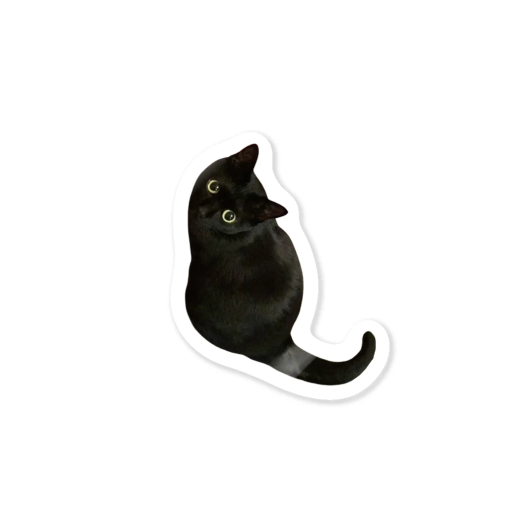 親父と猫のるるの黒猫好きのためのステッカー Sticker