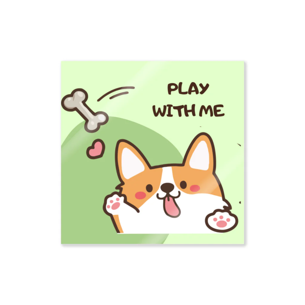 ロイ@イラストレーターHEXANFT販売美麗イラスト描きますのPLAY WITH ME Sticker