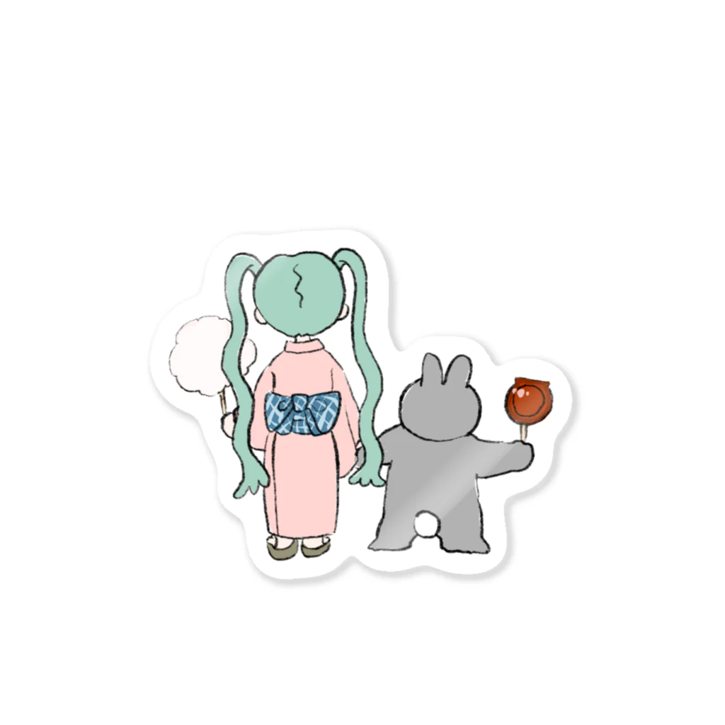 おさしみの夏のおさしみちゃん Sticker