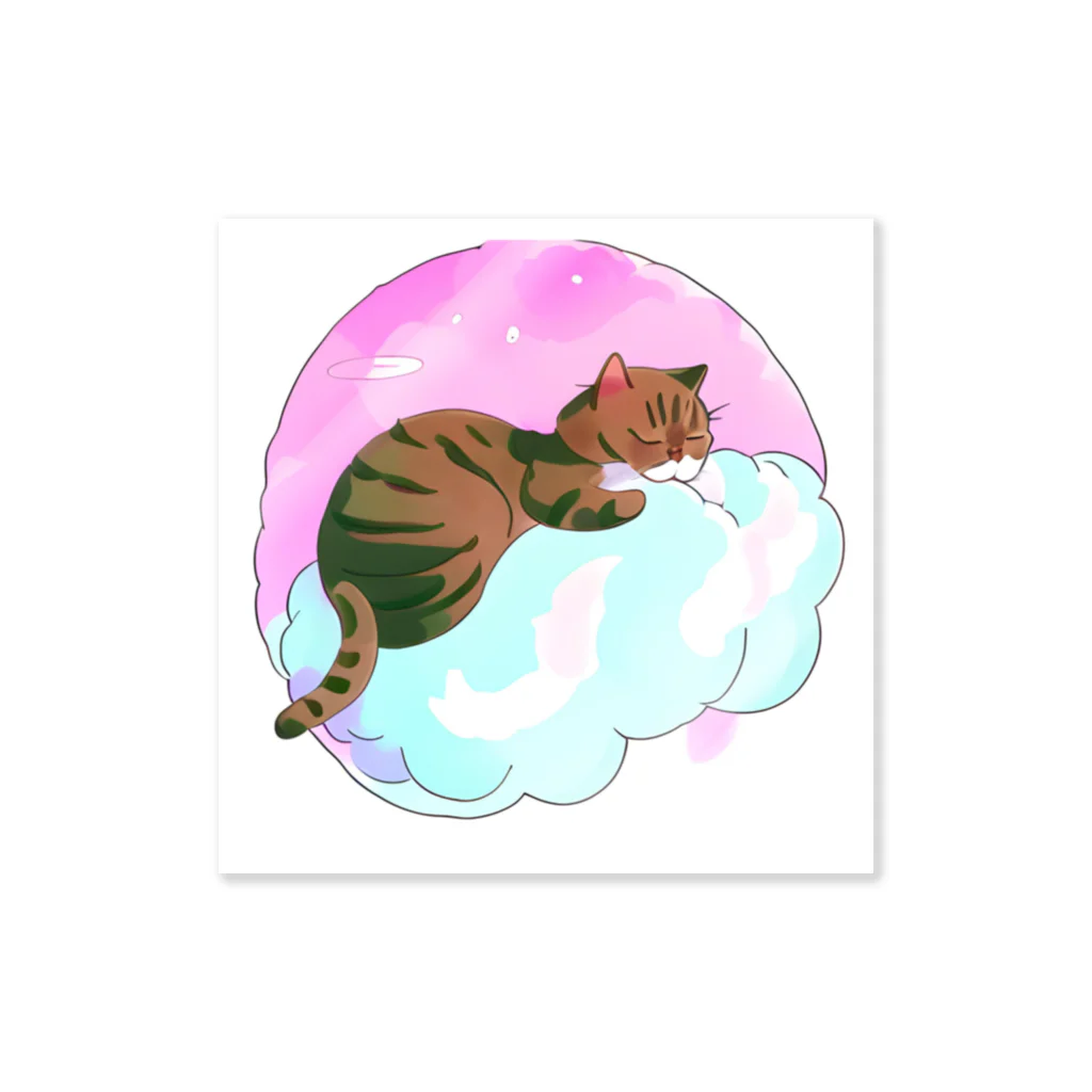 まるわかり大先生の眠れる雲の上のニャーゴ Sticker