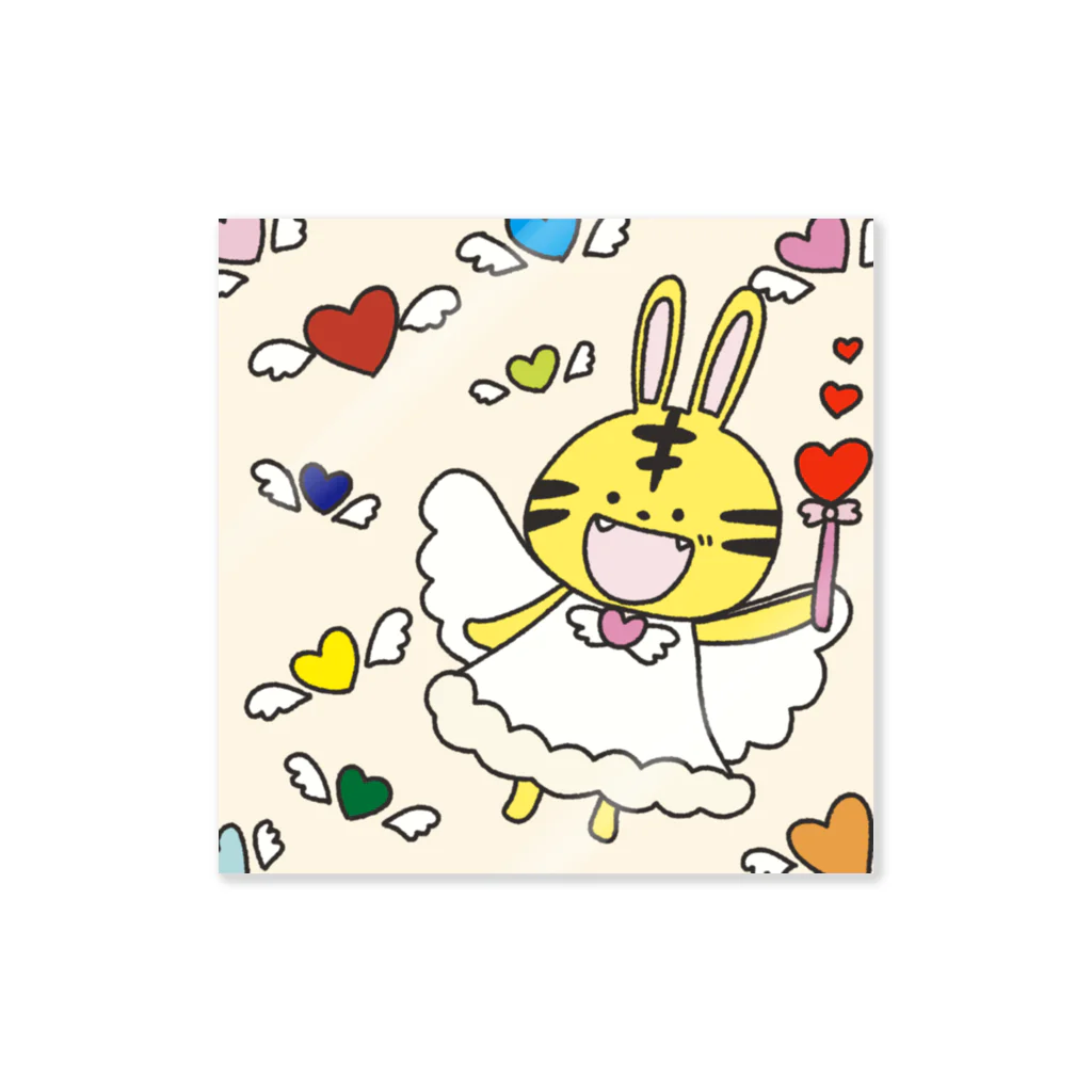 マギのうさタイガー　天使 Sticker