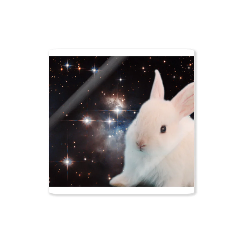 宇宙動物園の宇宙白うさぎ Sticker