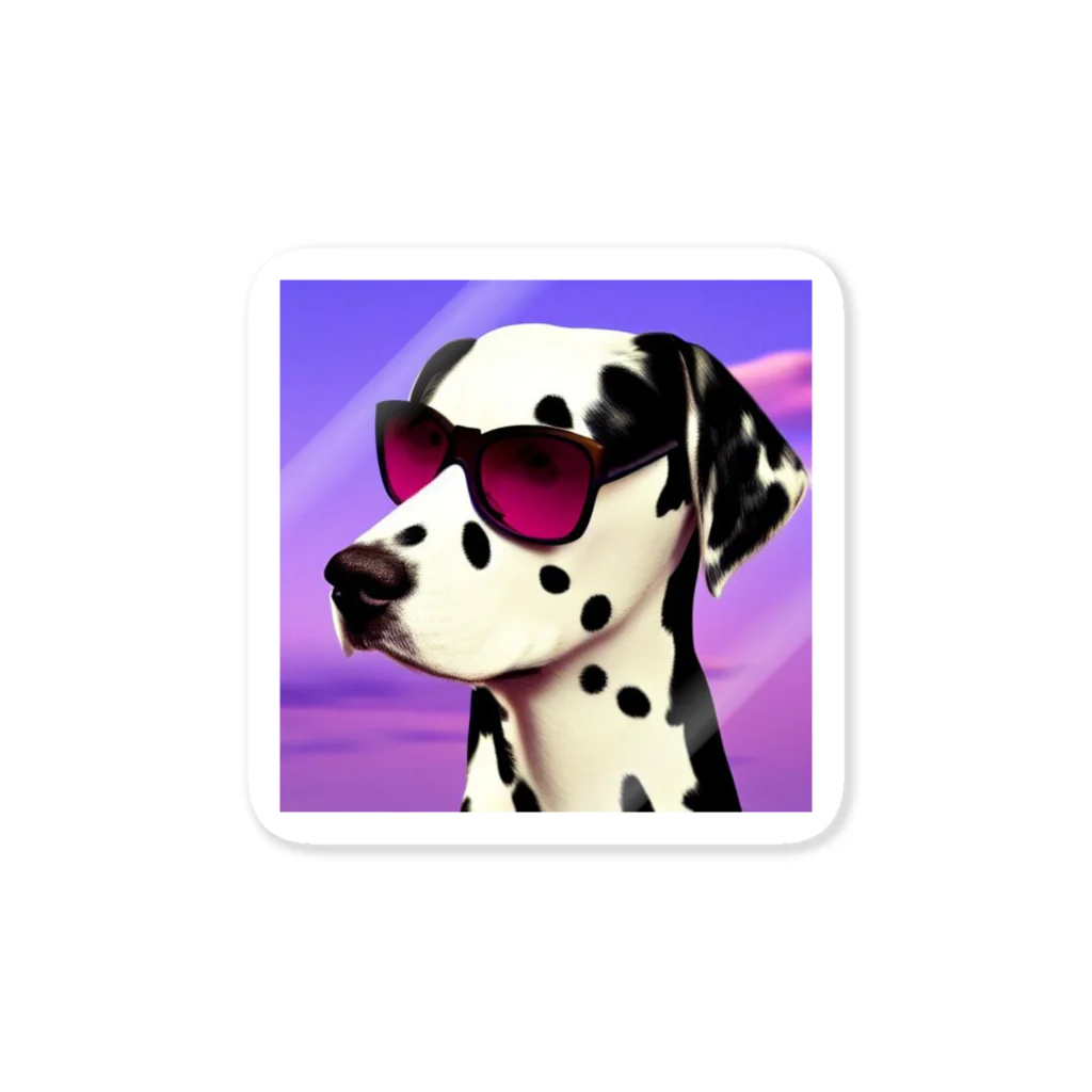 miekoriのsunglasses dog Sticker