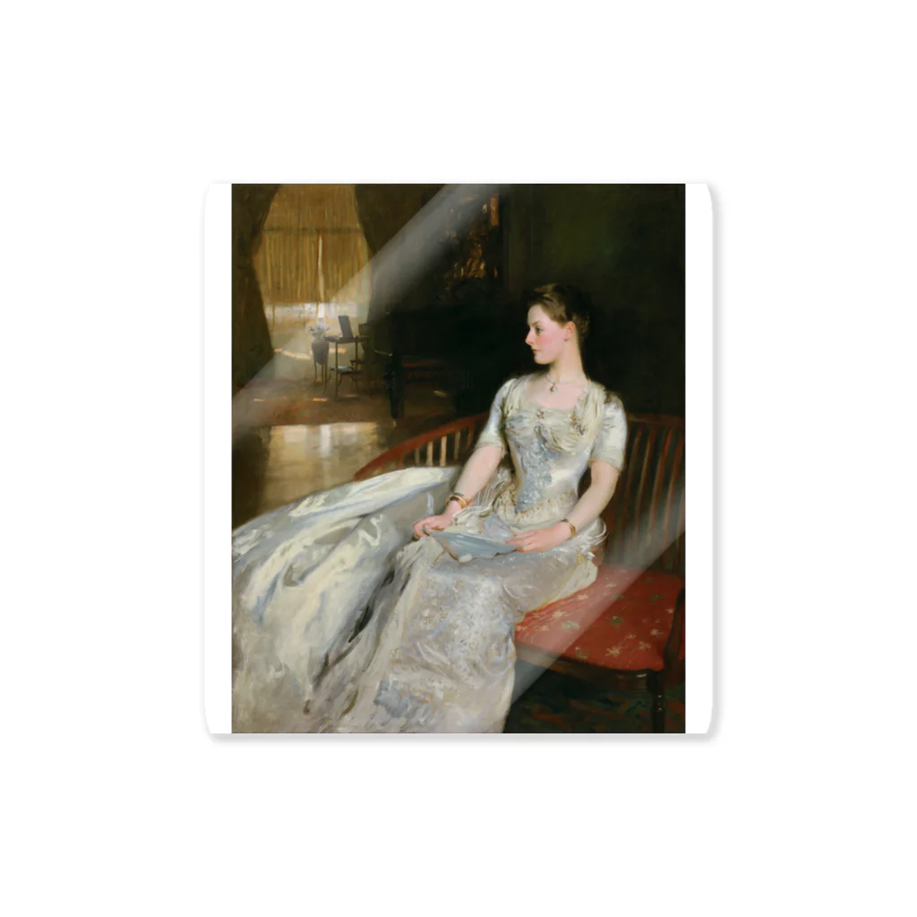世界美術商店のセシル・ウェイド夫人の肖像 / Portrait of Mrs. Cecil Wade ステッカー