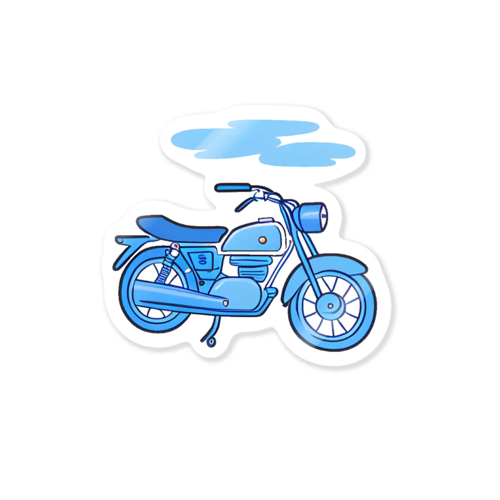 hase©のレトロなバイクステッカー Sticker