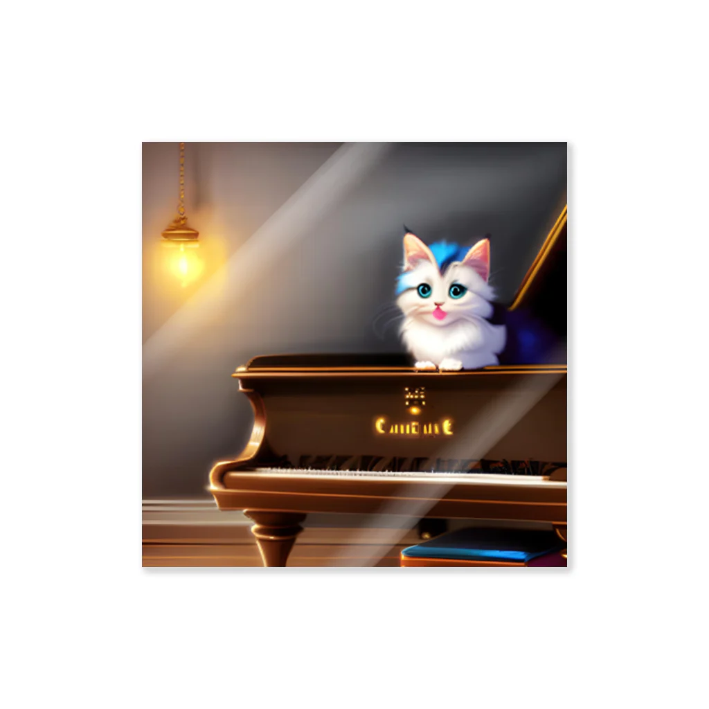 kitten pianistの子猫ピアニスト-2 Sticker