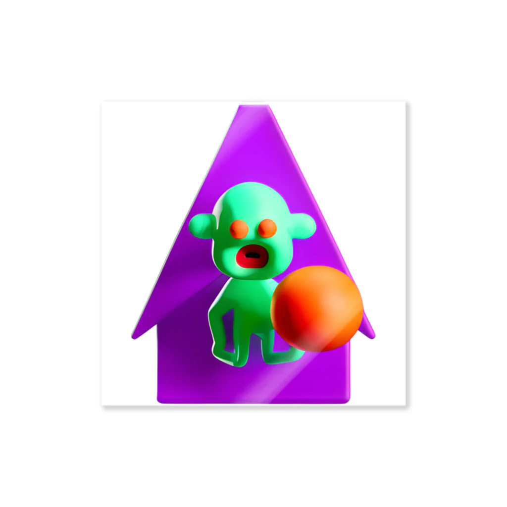 pack-manの宇宙犬 Sticker