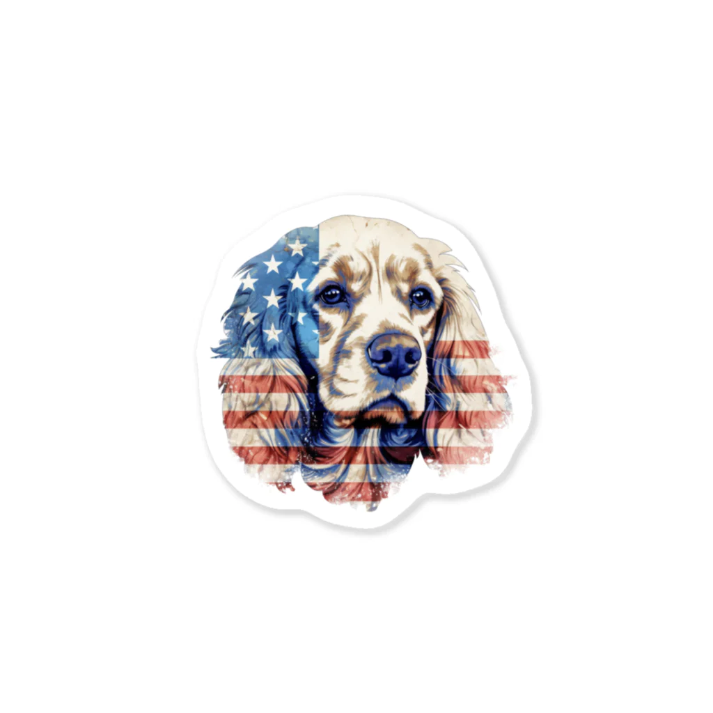 dogsdream8246のアメリカンコッカーアメリカ Sticker