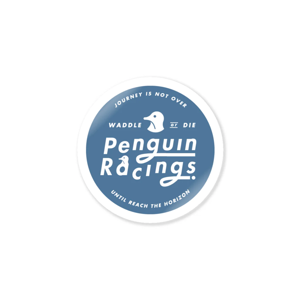 Penguin Racings ONLINE STOREのMARU CLASSIC BLUE ステッカー