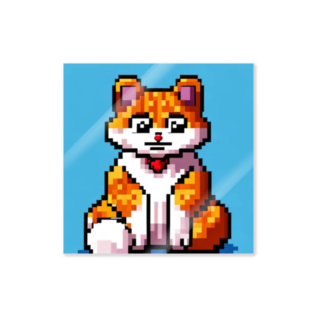 てっきんマンのドット絵ねこくん ステッカー