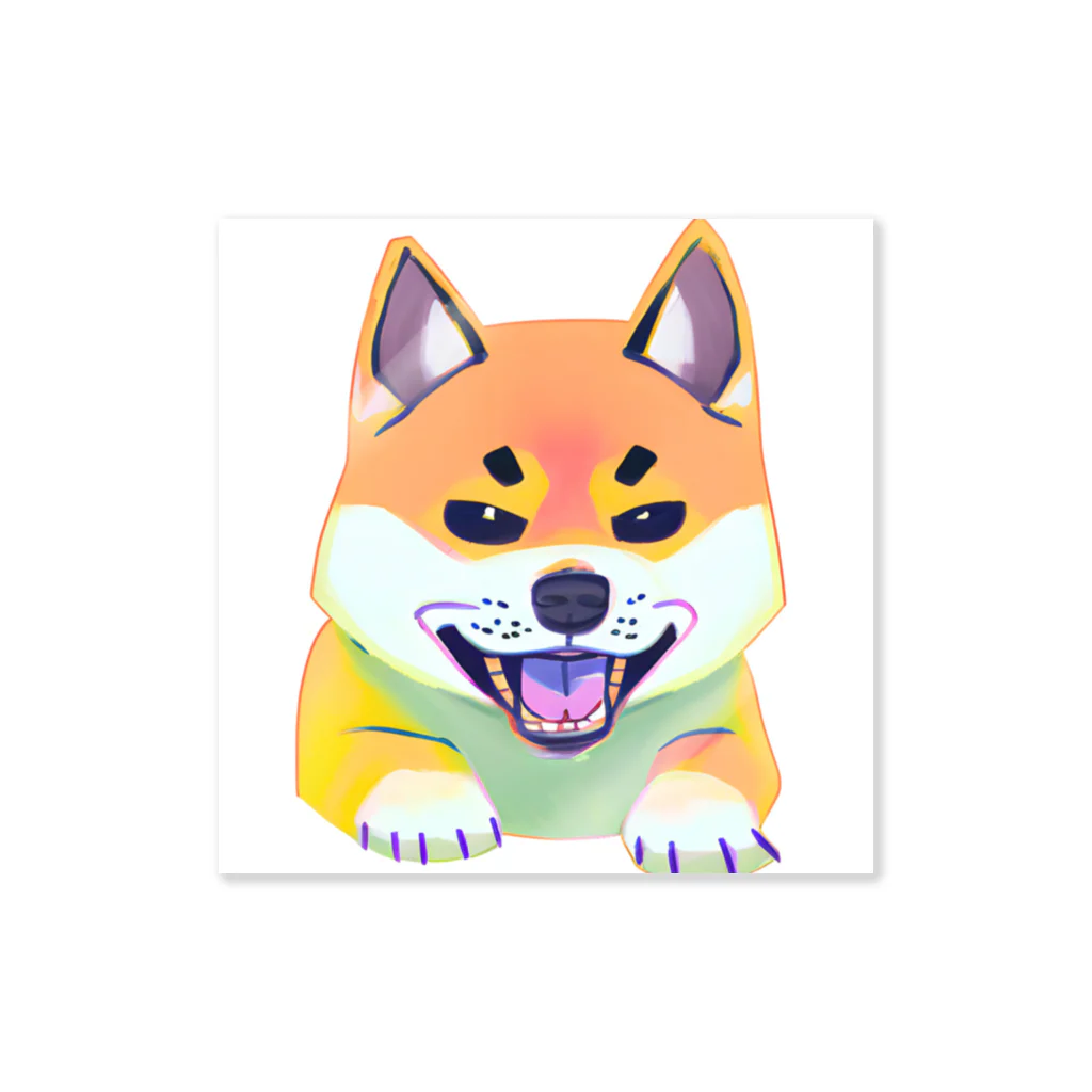 POP BLUE ショップのかっこいい柴犬くん Sticker