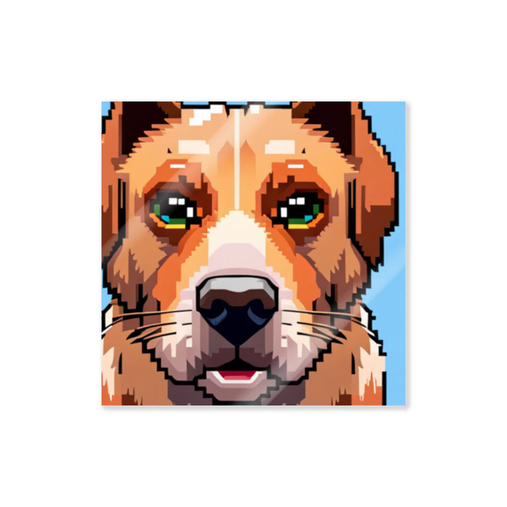 getprizeのドット絵の犬 ステッカー