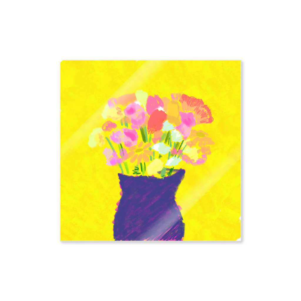 よそ見shopのふわふわのお花 Sticker