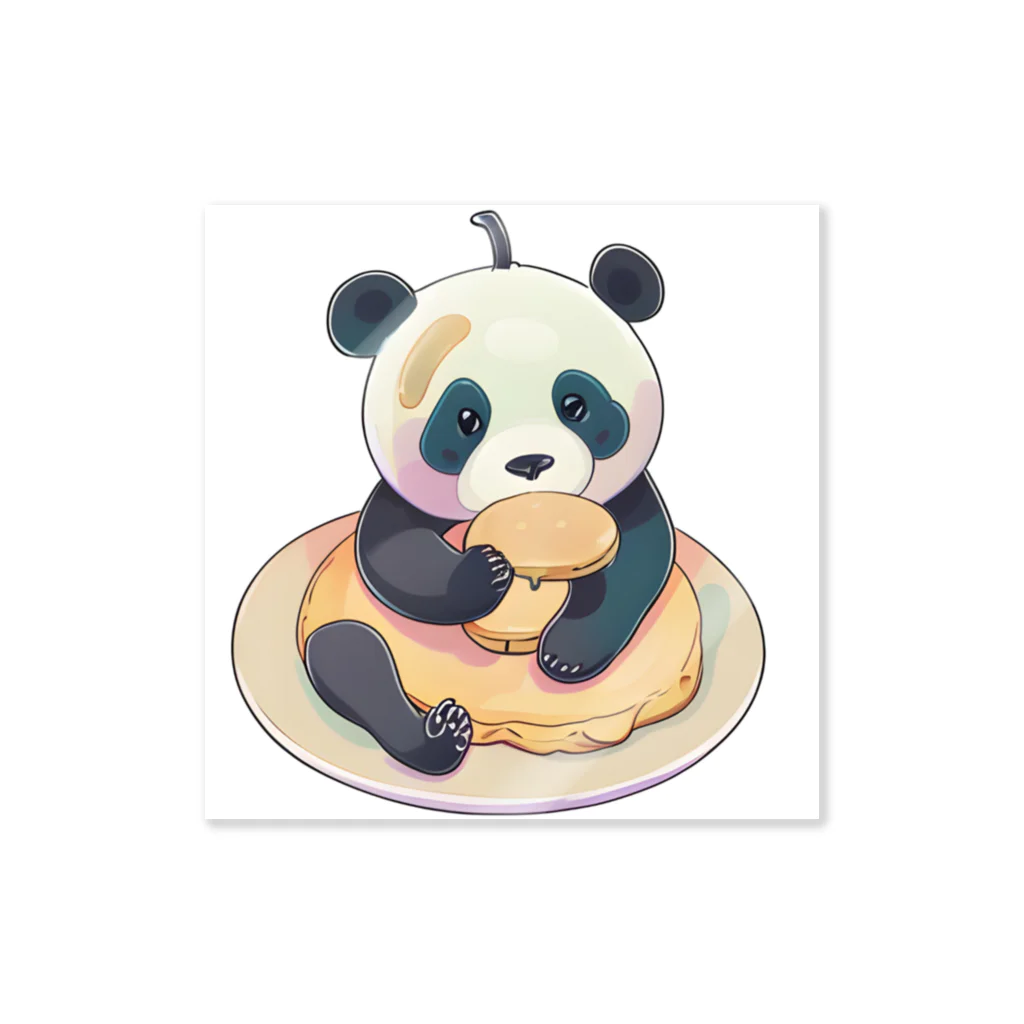 ちょいこげぐらたんのPancake Panda ステッカー