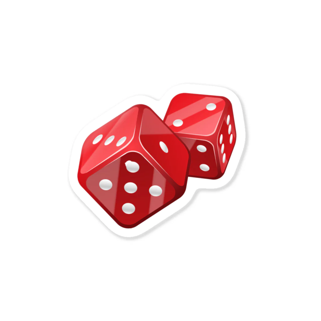 COOL&SIMPLEのRed Dice ステッカー