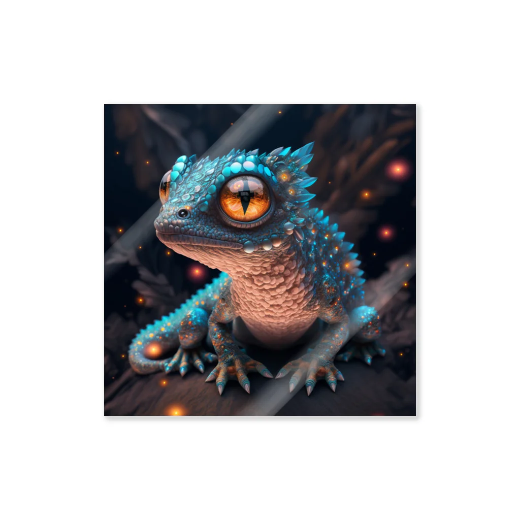 mihtchanのGlowing Lizard Sticker